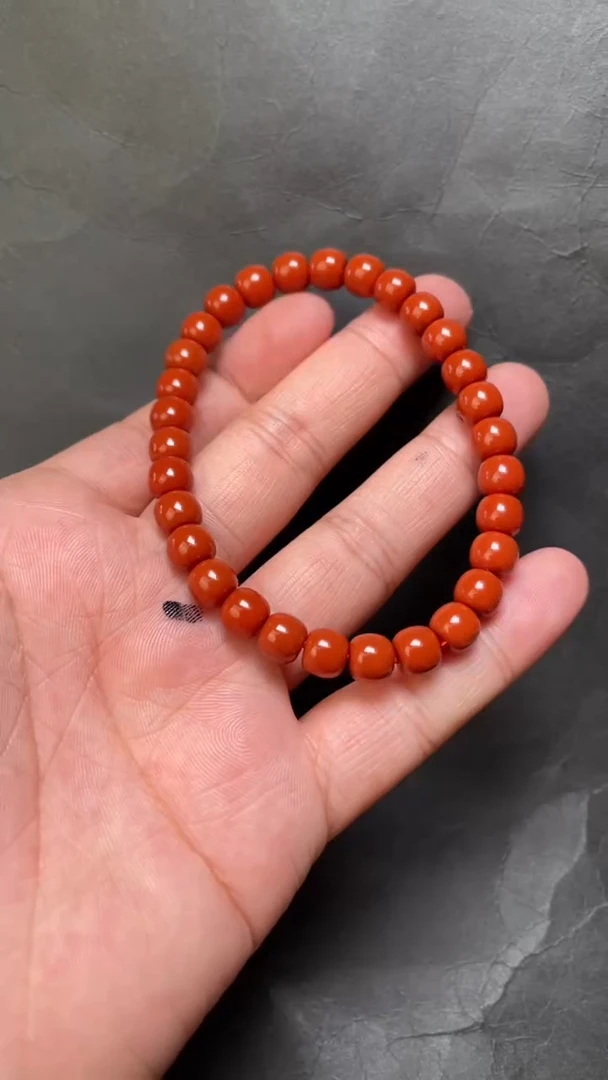 南红玛瑙28未镶嵌手串---7