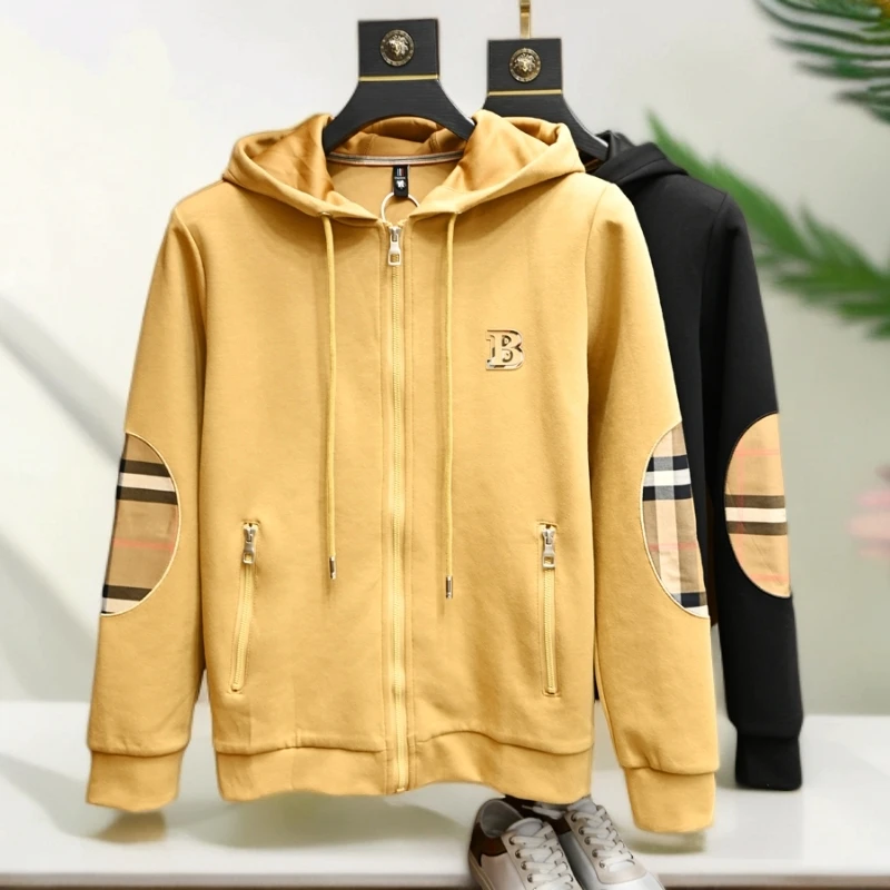 塔姆达鲁亚时尚拉链连帽开衫卫衣男士秋冬季修身潮流休闲大码外套