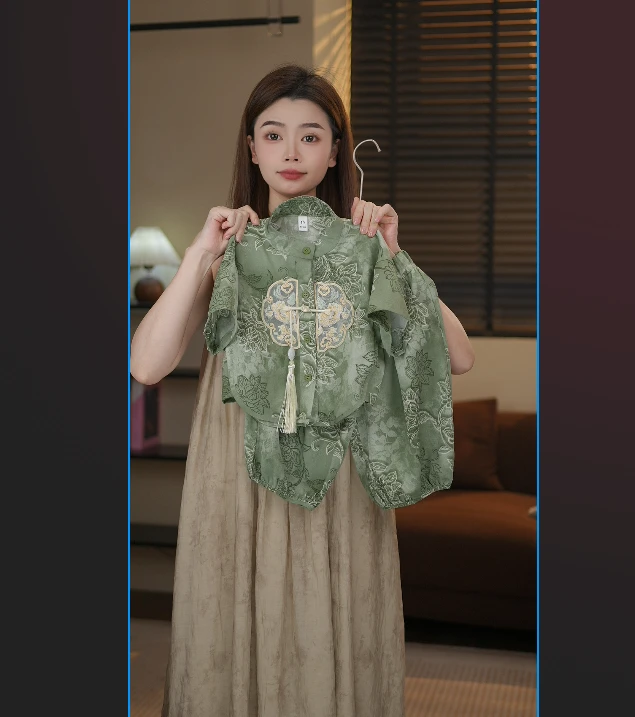 【青柠奶油】2025夏季新款男童女童新中式中国风中式儿童套装39906