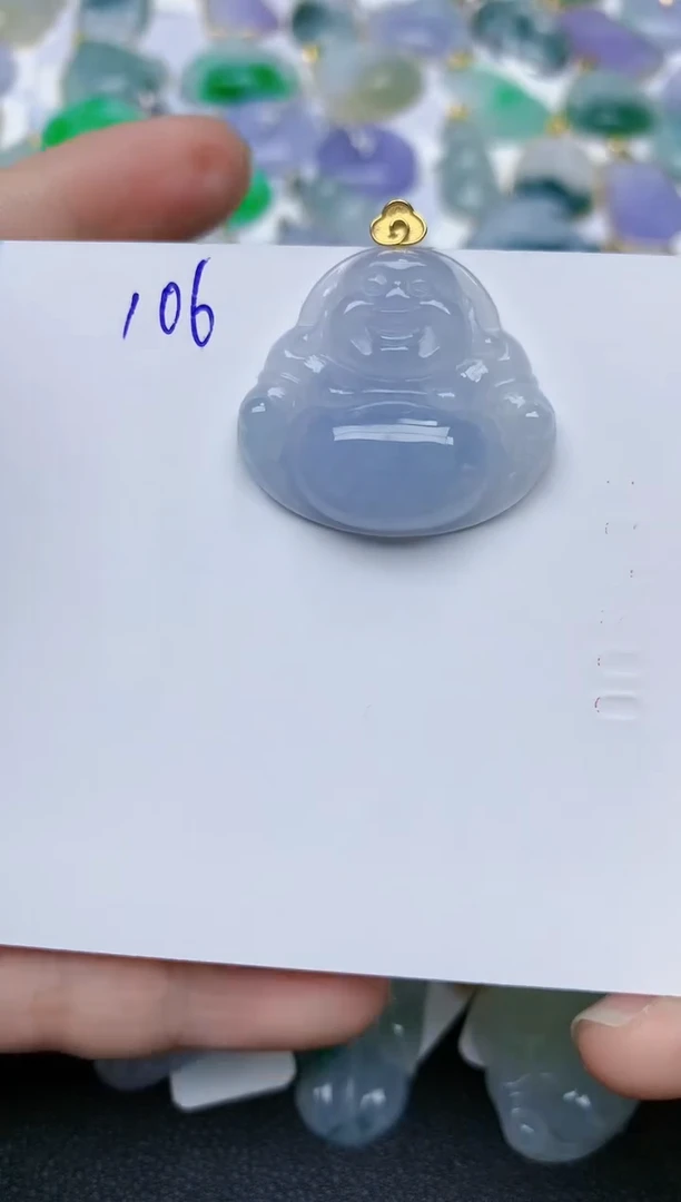 【闪购商品】翡翠颈饰18K金镶嵌天然翡翠A货    
