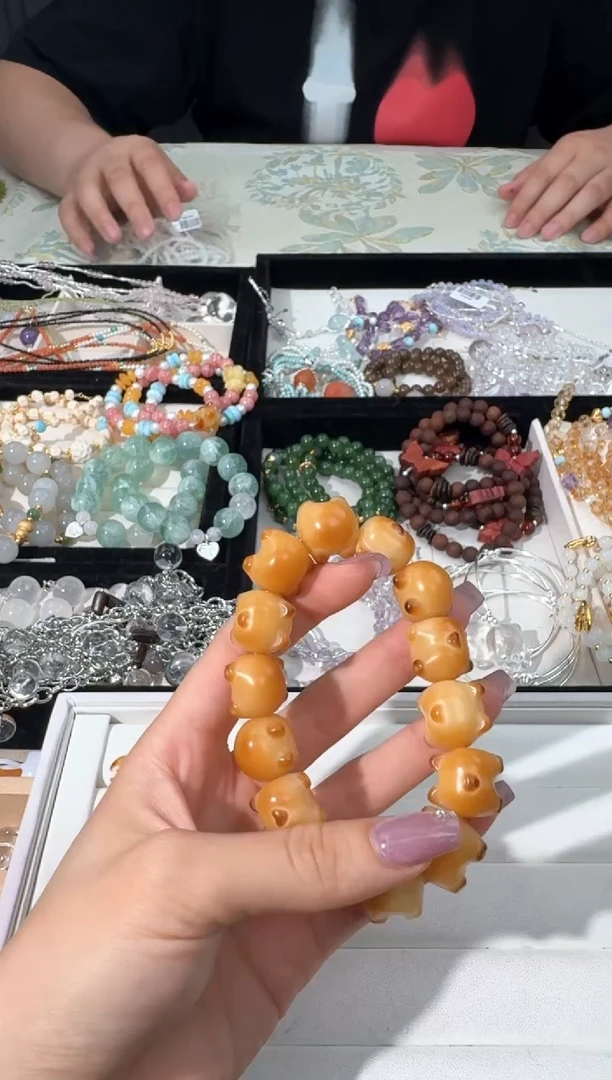 水晶手链未镶嵌O002黄屁股手串