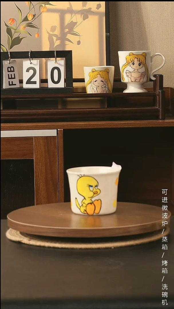 陶瓷景德镇高温釉下彩纯手绘创意瓷