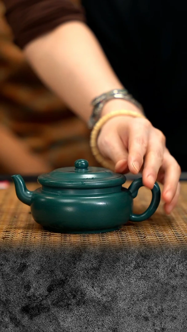 紫砂 宜兴紫砂 TZP 绿 圆帽