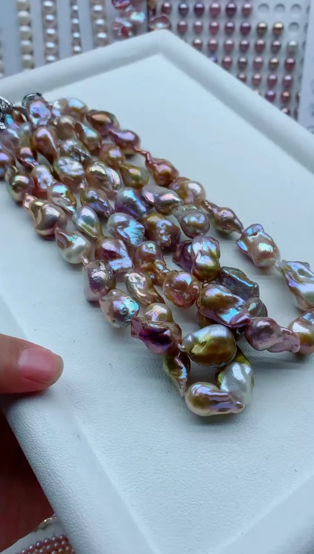 项链未镶嵌淡水珍珠多样性发其一，非无暇