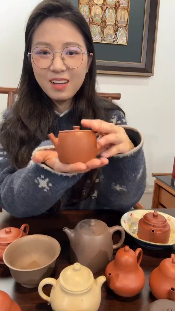 茶壶紫砂小平盖 小红泥 110cc