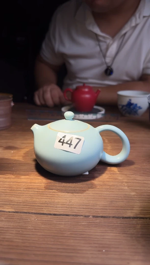 婺州窑龙窑烧制技艺汝窑壶（447