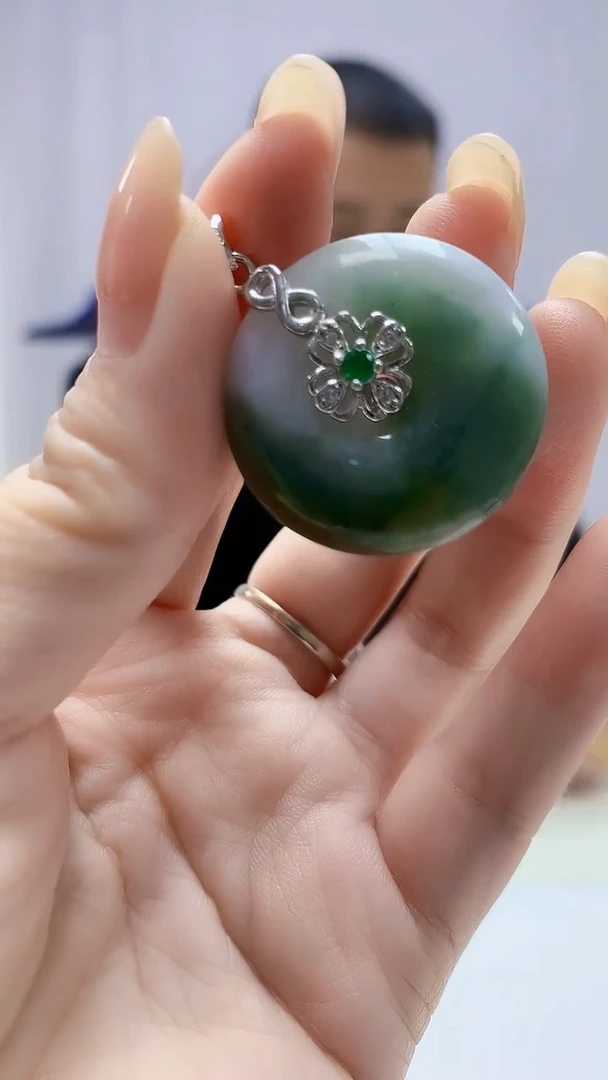 翡翠未镶嵌颈饰4898DD-JJ挂件1