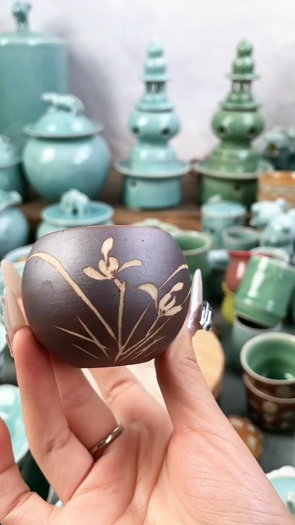 手工刻绘 福利款 慧仙青瓷 定点福利放漏