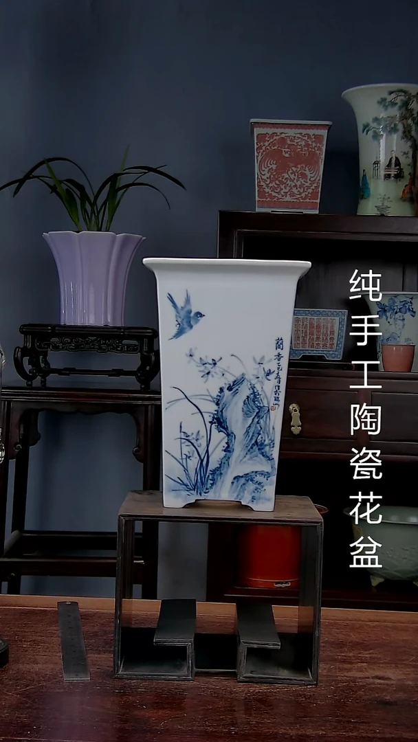 景德镇手工陶瓷花盆
