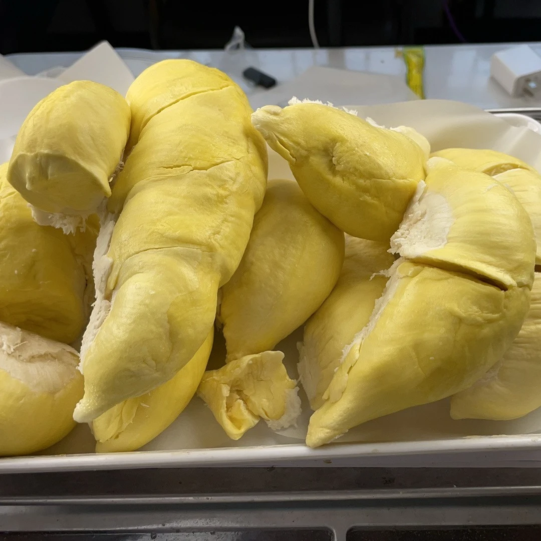 泰国树熟金枕新鲜榴莲纯肉2斤128娄底同城核小金枕泰国东部