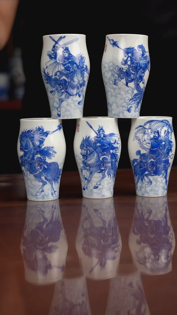 原九段画师沈燕鸿五虎上将