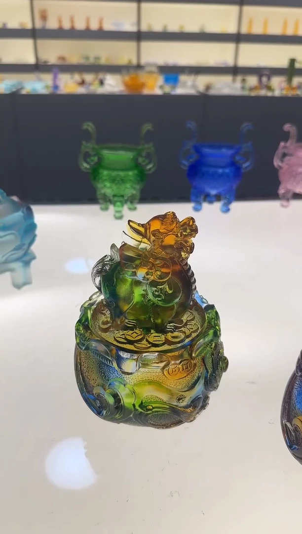 手工艺品琉璃貔貅香炉