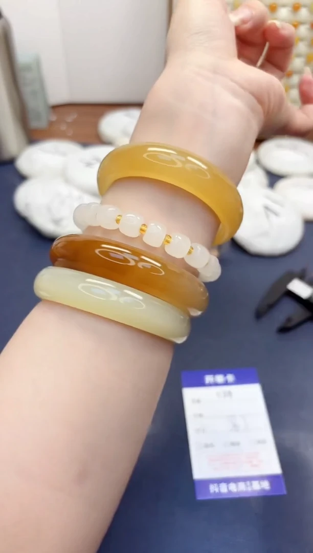 石英质玉手镯未镶嵌138-财气镯-圈口56