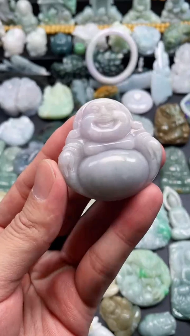 颈饰未镶嵌翡翠88  天然翡翠a货  佛