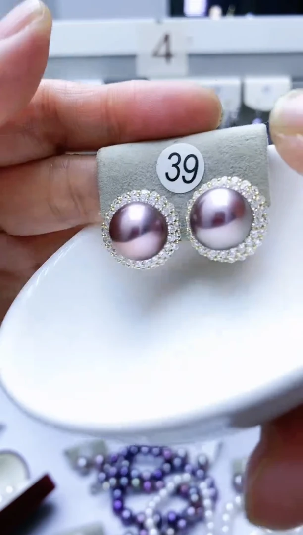 【闪购商品】淡水珍珠耳饰银S925镶嵌39
