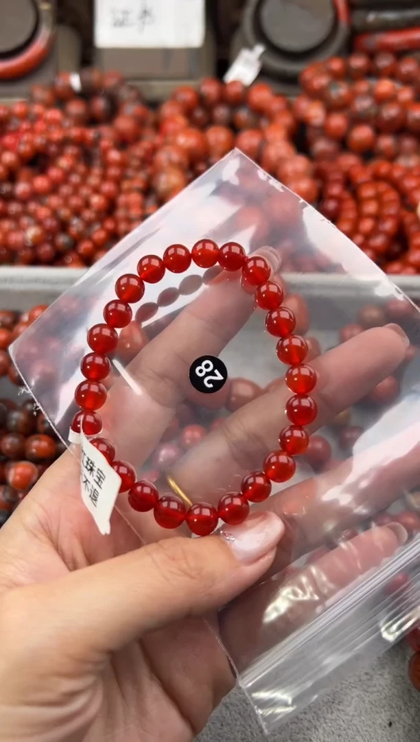 未镶嵌手串南红玛瑙7+