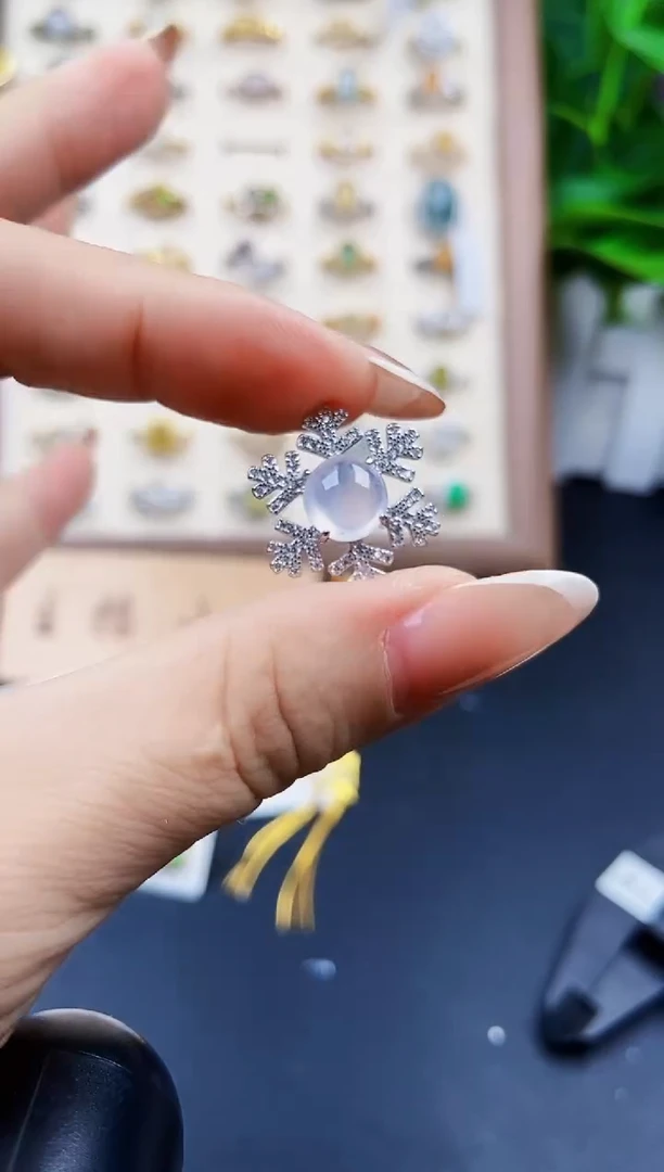 颈饰银S925镶嵌翡翠12