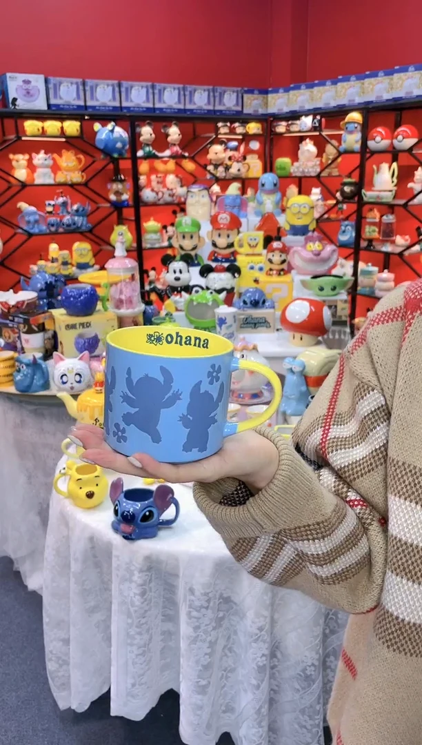 【闪购商品】1@@陶瓷杯史迪仔杯子