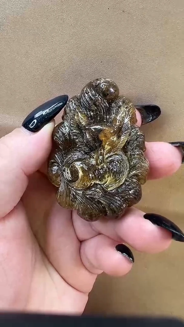 琥珀颈饰未镶嵌吊坠