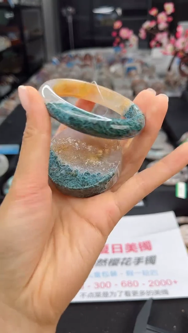 石英质玉手镯合金56圈口（赠送镯心）673133
