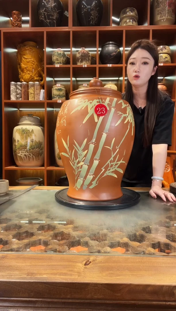 罐云南建水紫陶大号复烧缸@23