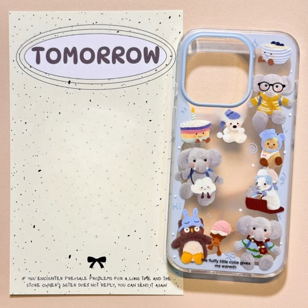 背包小象适用苹果16promax手机壳华为vivo小米oppo磨砂透明全包软