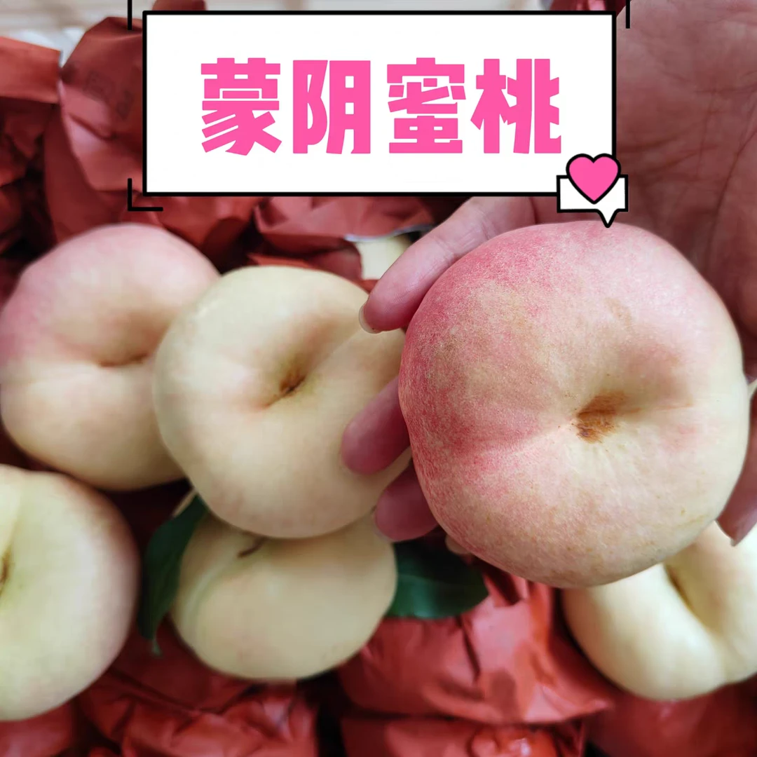 【奶油蟠桃】蒙阴蜜桃 奶油蟠桃  现摘先发  自家果园