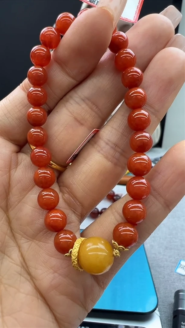 【闪购商品】南红玛瑙手链未镶嵌62秒拍号