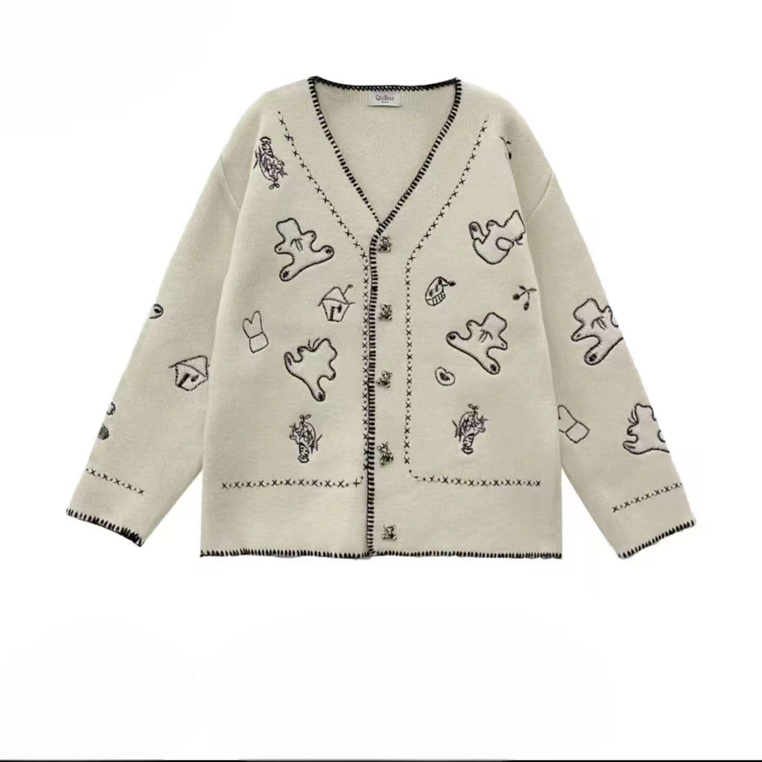 QB【隐藏款】慵懒宽松复古长袖针织衫#0223A