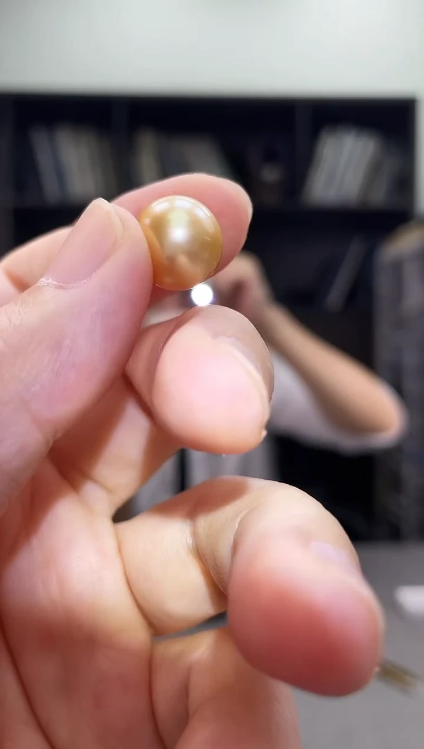 未镶嵌裸石海水珍珠13mm海水金珠
