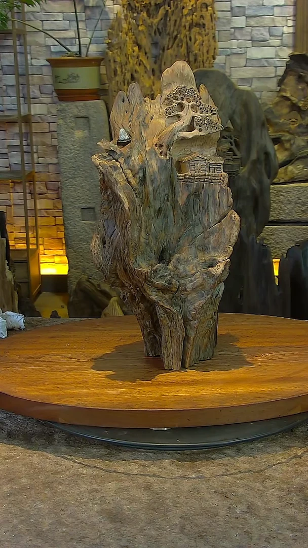 木铁力木山水摆件