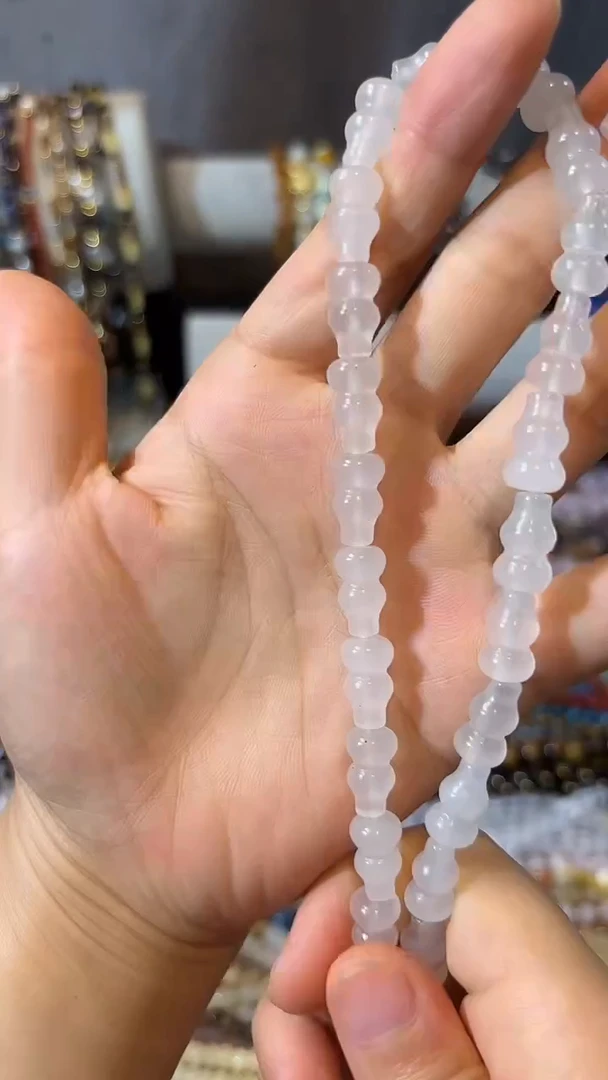 合金玛瑙/玉髓珠宝奇石白玉葫芦一条