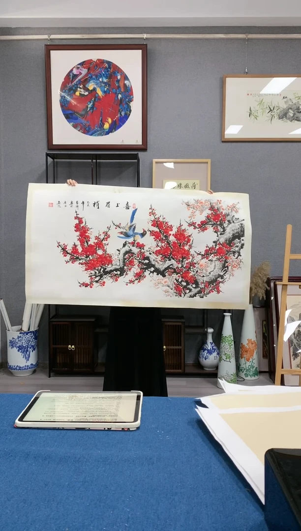 国画早期老师绘画花鸟 ...倪收藏