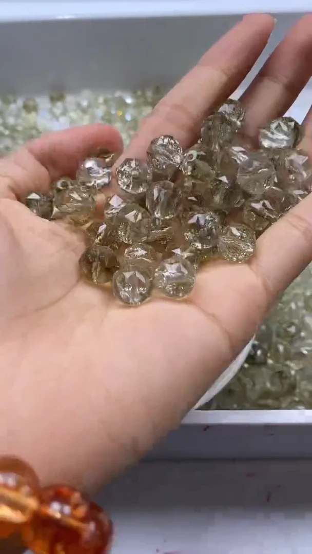 颈饰未镶嵌水晶W3221绿色碧玺切面10mm*10颗