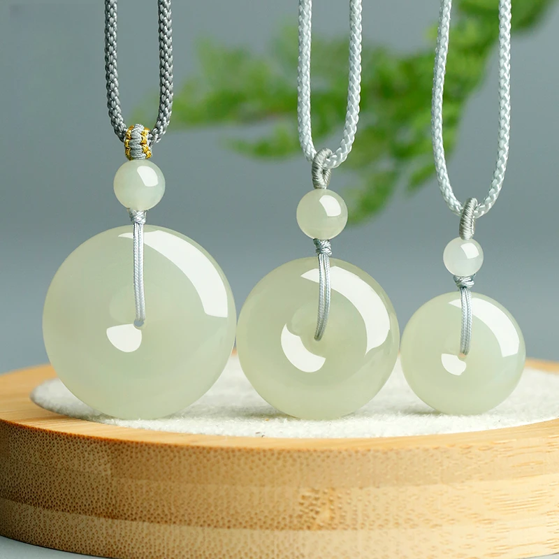 天然和田玉晴水平安扣吊坠男女款玉坠玉扣玉佩玉石挂件附证书