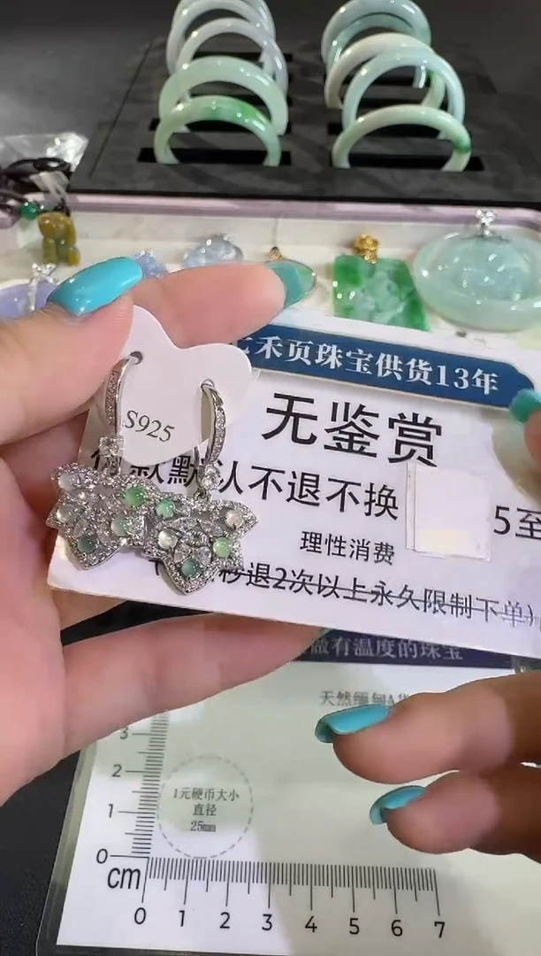 颈饰银S925镶嵌翡翠【源头工厂】无鉴赏