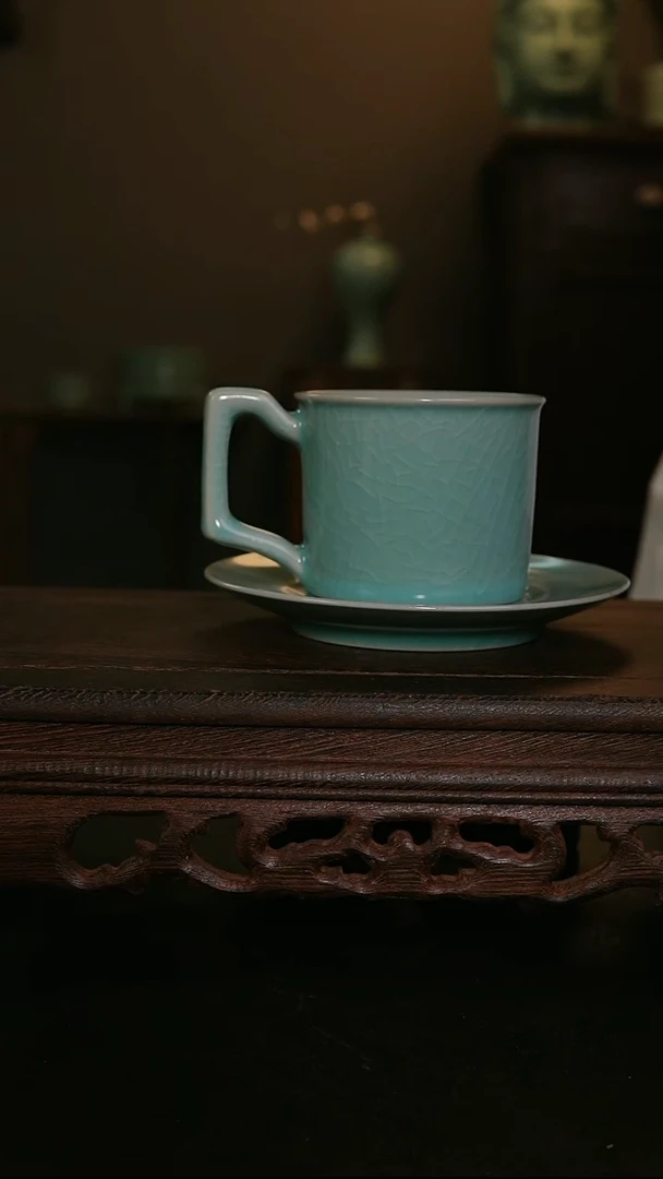 摆件原产地原矿仿古釉手工咖啡杯