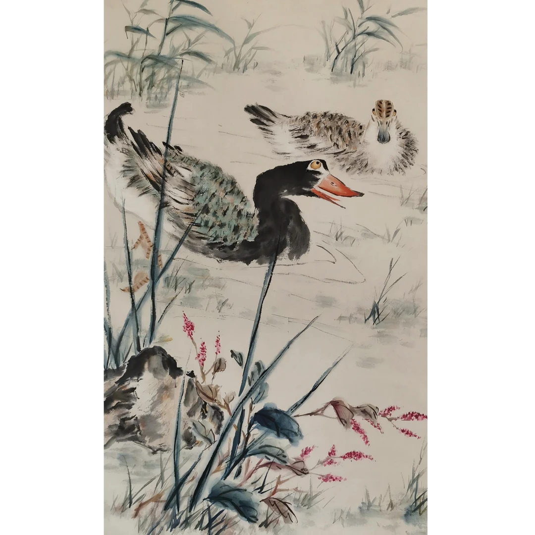 【辽拍】V250709-2-650《花鸟》（2.8平尺）纸本镜片 yy1211w