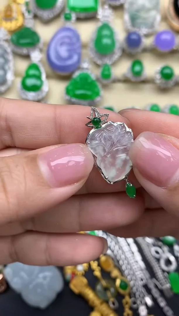 【闪购商品】翡翠颈饰18K金镶嵌166-中国好珍宝