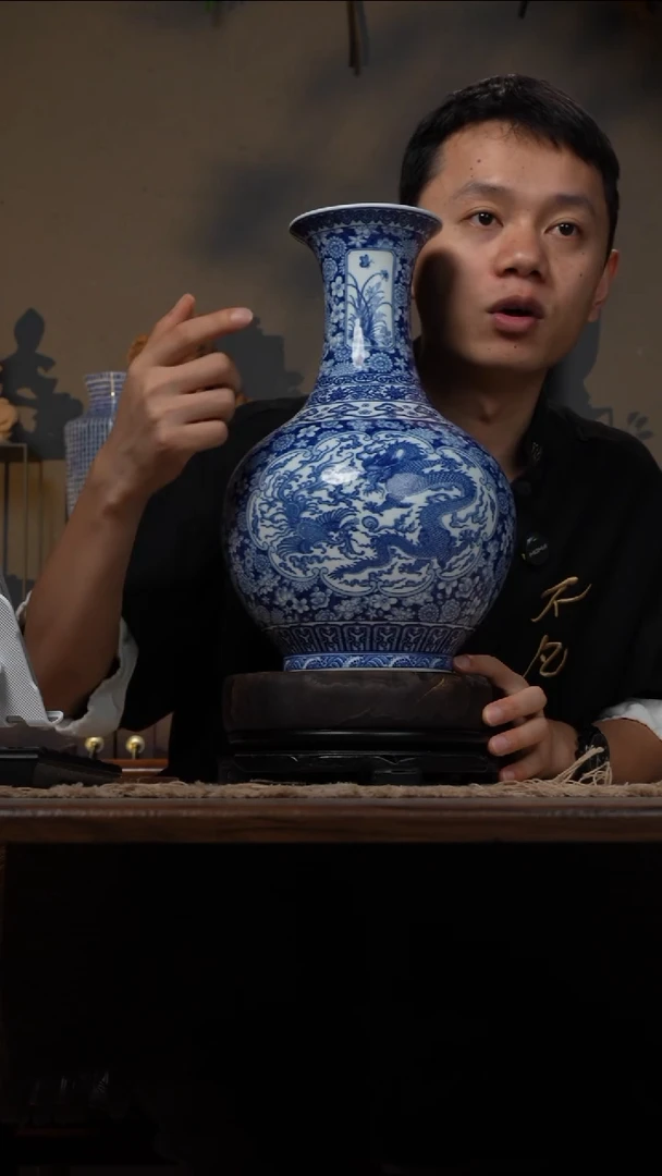 摆件WN问泥景德镇陶瓷花瓶摆件