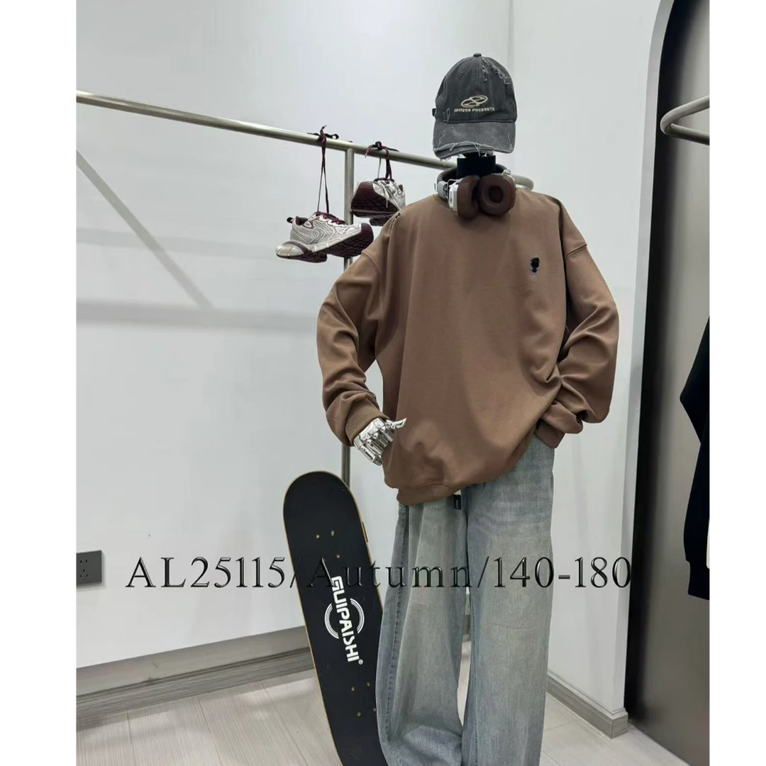 【25115-白色】青少年潮品圆领卫衣
