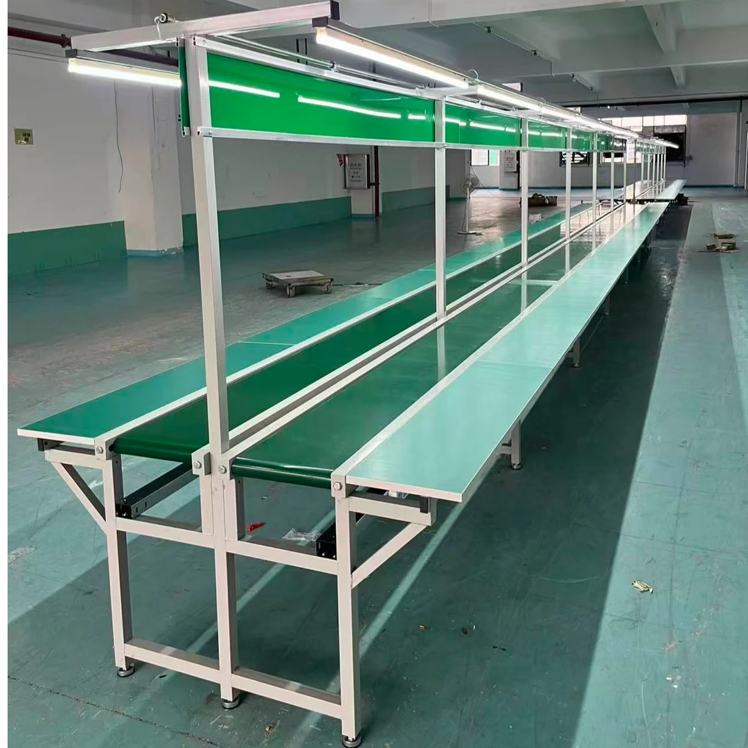 车间双皮带流水线防静电工作台输送带自动化生产线快递分拣线