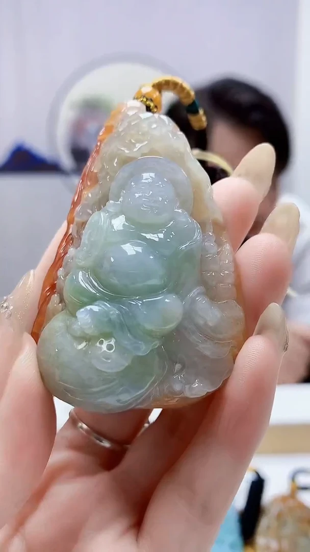 未镶嵌定制翡翠5060DD-毛货挂件128