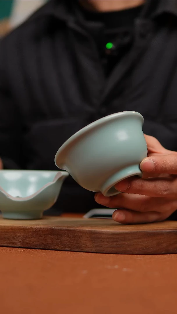 【闪购商品】瓷片原产地原矿仿古压手杯微瑕福利