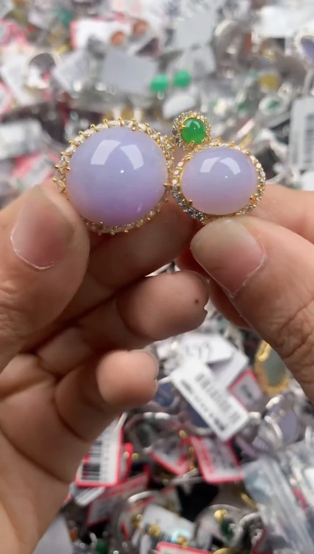 银S925镶嵌戒指翡翠555----6