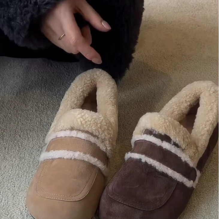 非直播勿拍 新款加绒保暖舒适平底鞋