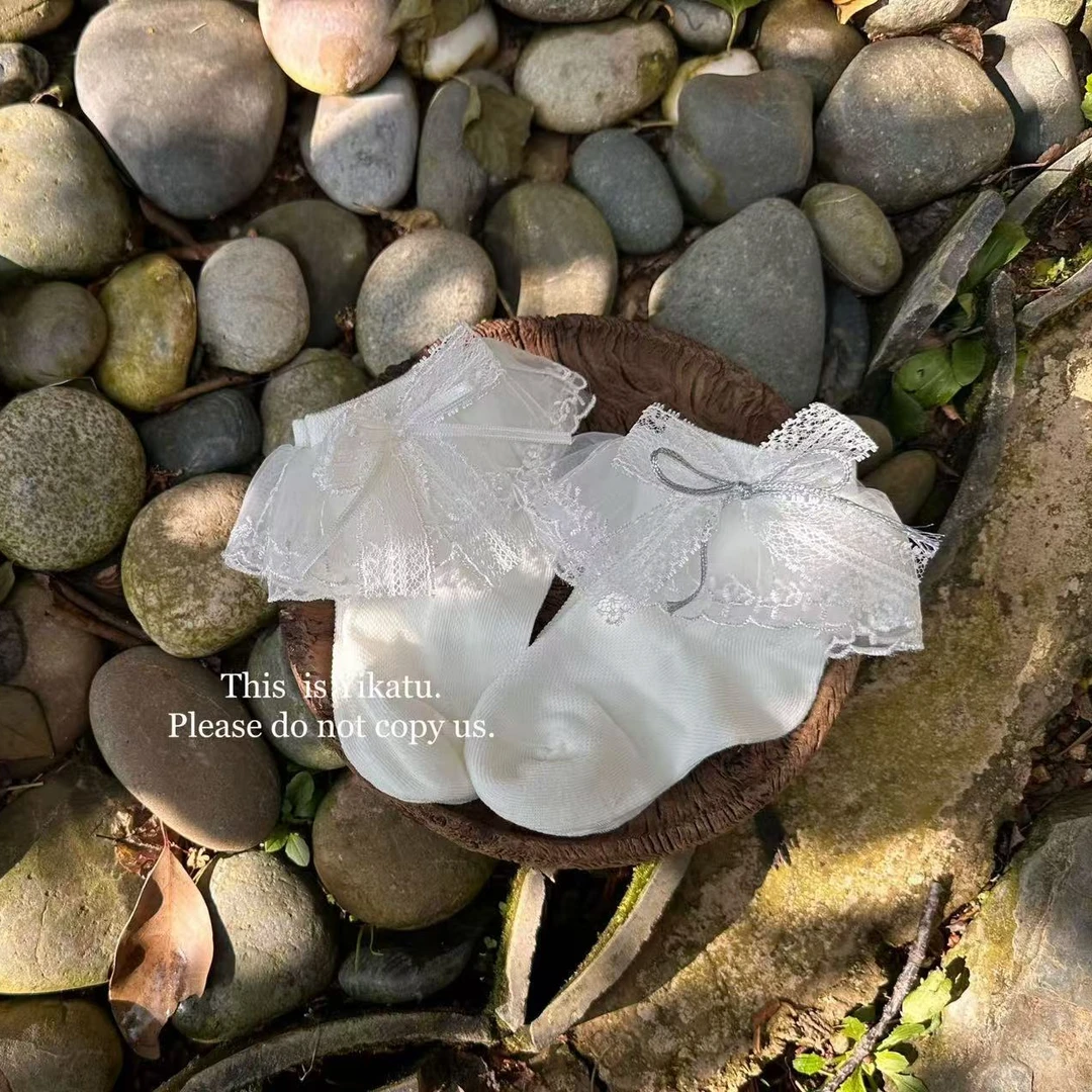 Yikatu伊卡兔花边袜蕾丝公主袜夏季网红伊卡兔童袜4#