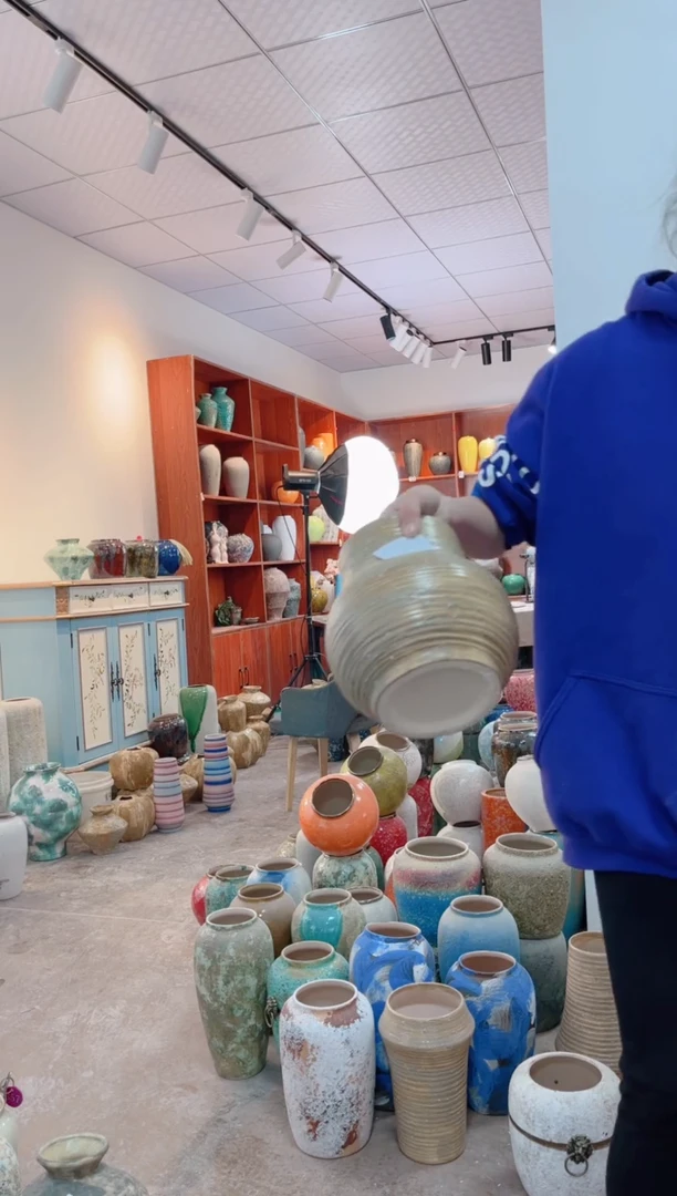 【闪购商品】瓶ad56 陶瓷花瓶无花微瑕