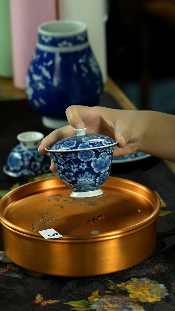 中秋国庆景德镇手绘瓷器