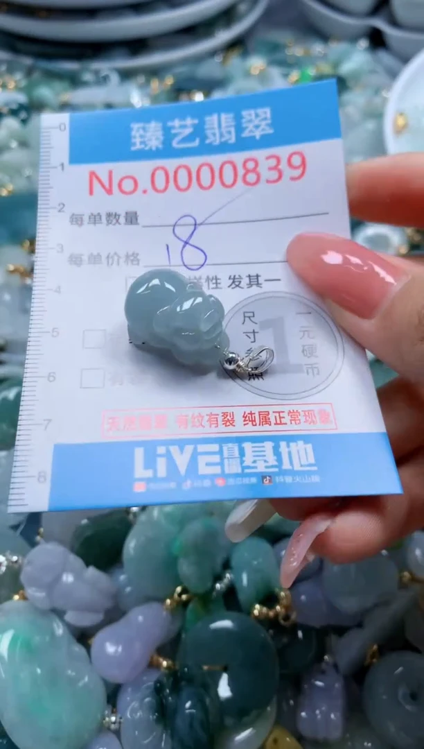 翡翠未镶嵌颈饰839
